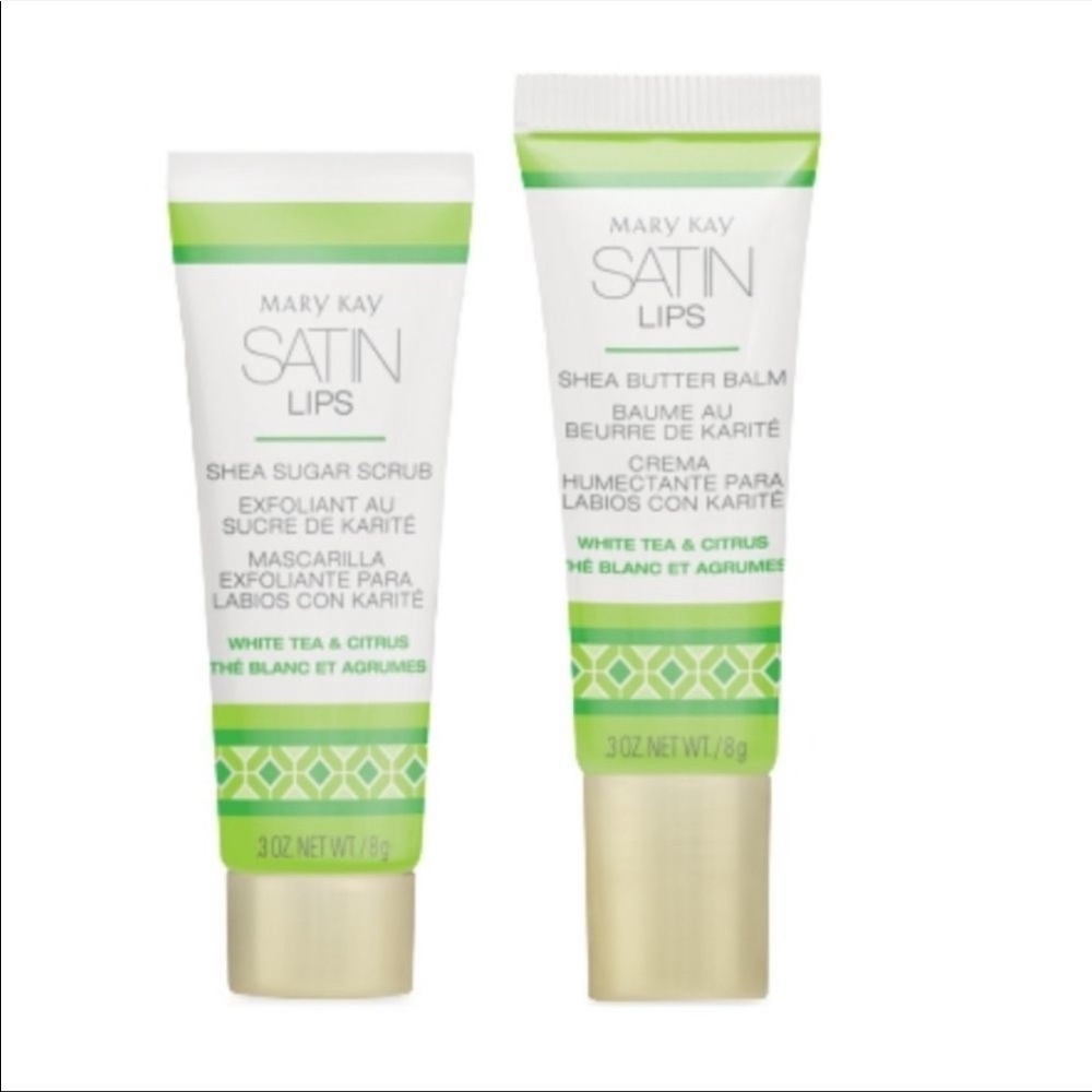 Mary Kay - Satin Lips Set - Shea Scrub & Lip Balm White Tea & Citrus